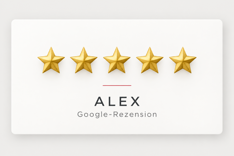 5-Sterne-Google-Bewertung – Alex Google-Kundenbewertung von Alex mit fünf Sternen für Kfz-Sachverständiger Santos
